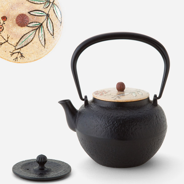 Tea Pot Rice Purple, japanese cast iron - Midorinoshima