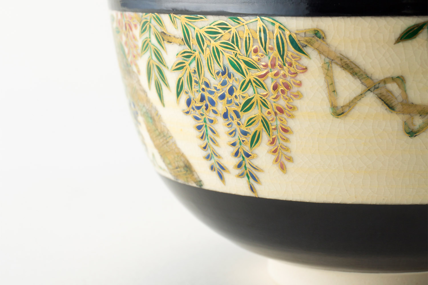 抹茶椀　金彩　藤 抹茶碗 金彩藤花 | 西川貞三郎商店