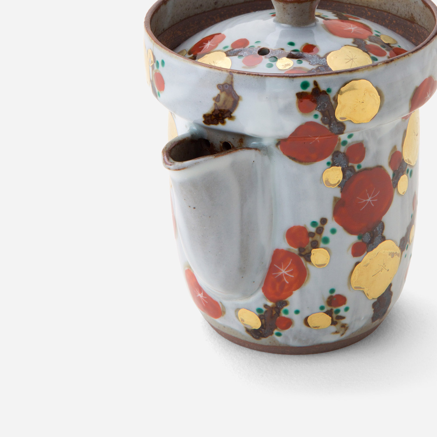 宝瓶 刷毛目鉄絵彩金紅梅 | 西川貞三郎商店