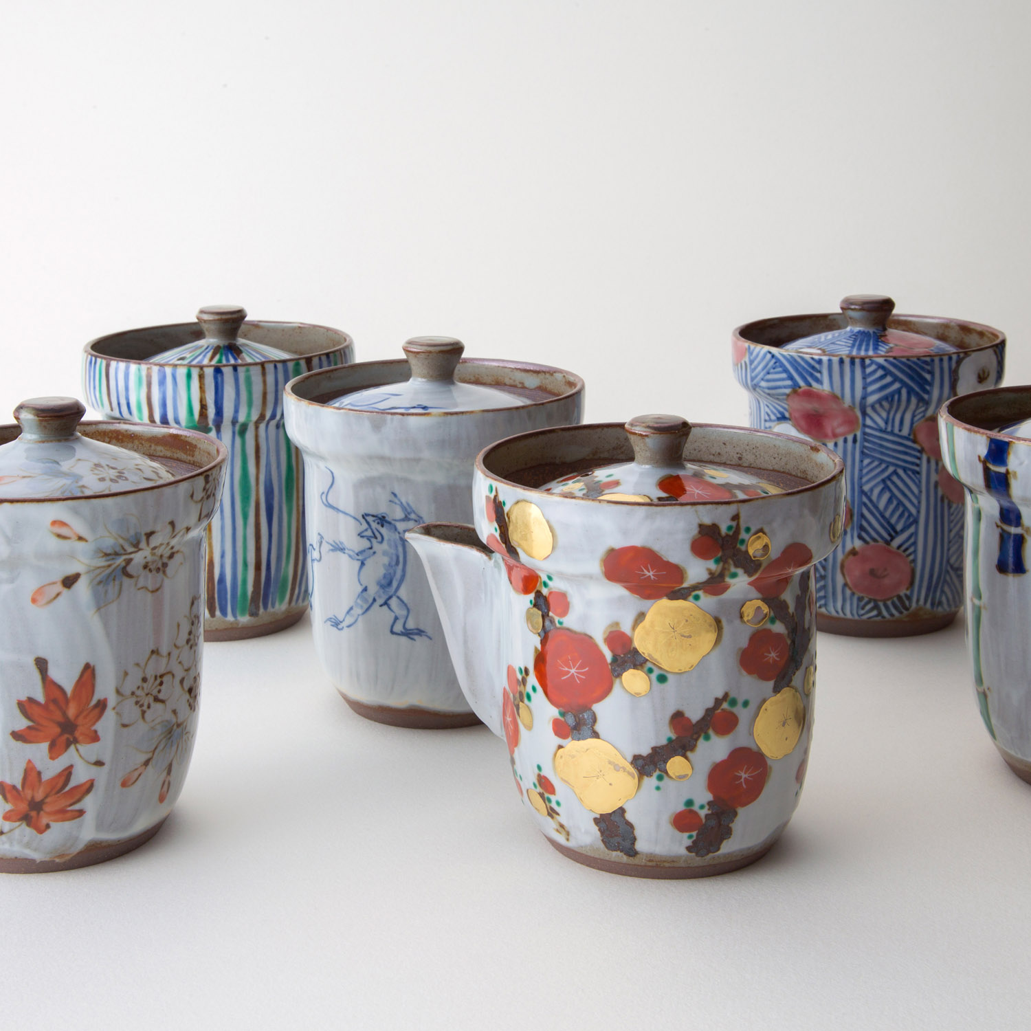 宝瓶 刷毛目鉄絵彩金紅梅 | 西川貞三郎商店