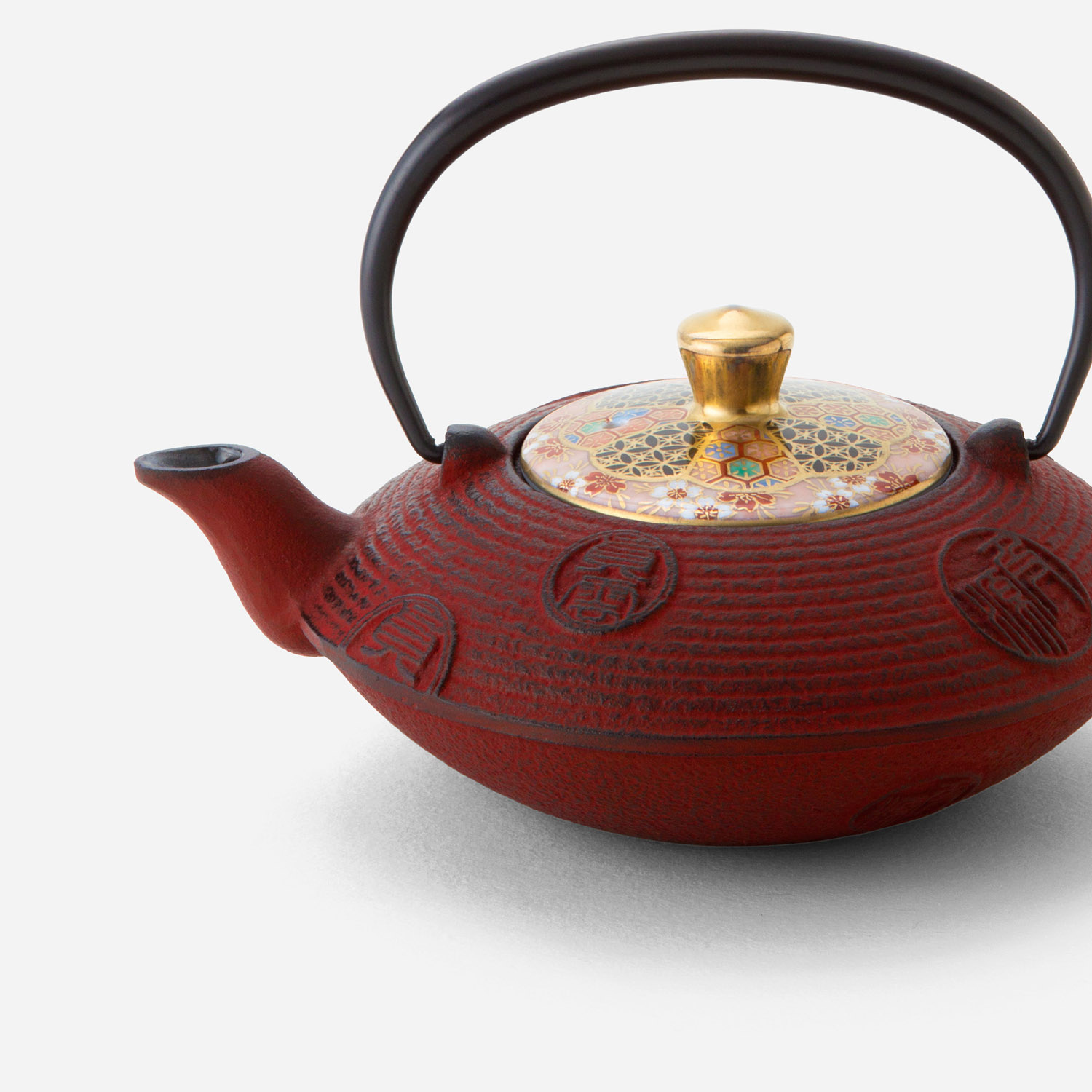 南部鉄器 小鉄瓶 急須 | アラレ 0.5L | 紅 | 及富