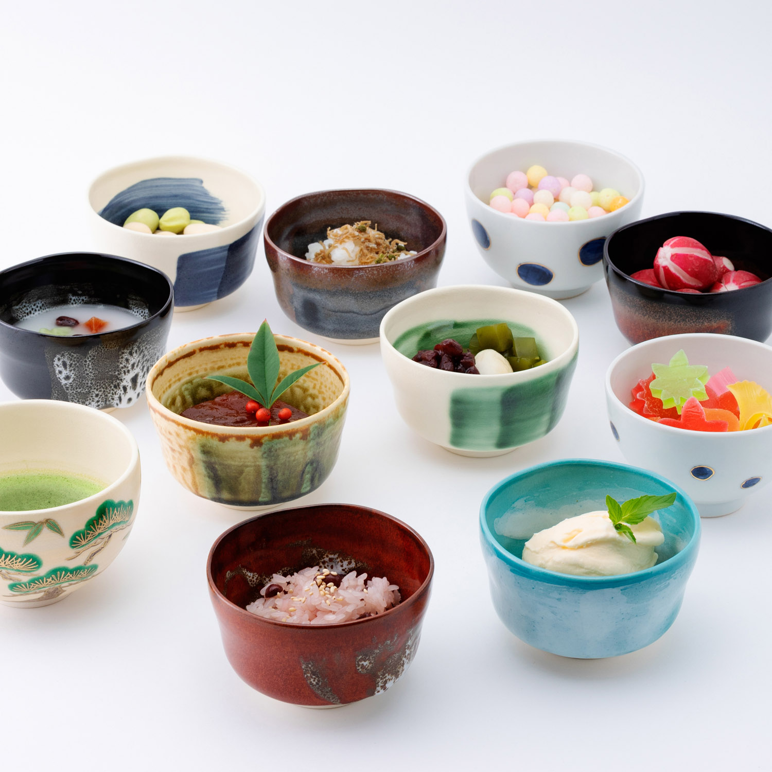 てんてん碗 黒釉鉄砂流し | 西川貞三郎商店