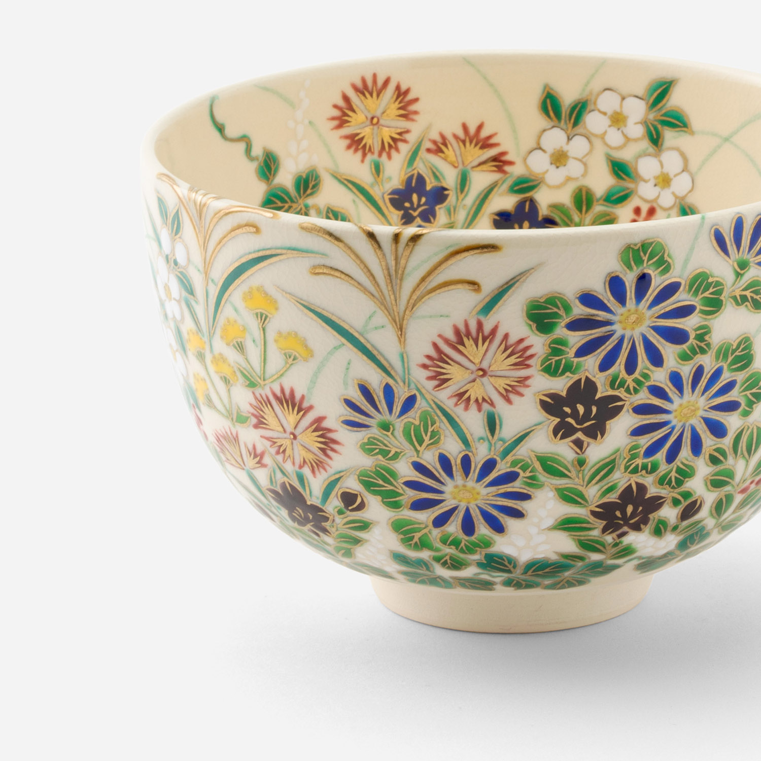 古三島曆手茶碗 西川仁一作 柿花窯 抹茶碗 茶道具 共箱（