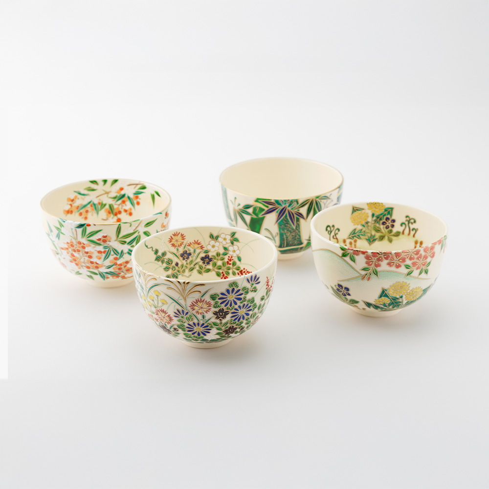 抹茶盌 秋草花 | 西川貞三郎商店